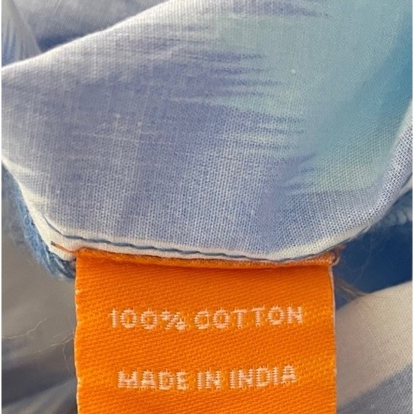 Oliphant Odisha One Shoulder Maxi Dress Blue Ikat Small - Picture 5 of 5